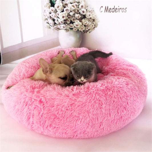 Round Furry Autumn and Winter Nest Pad Cat, small dog Bed - puphub