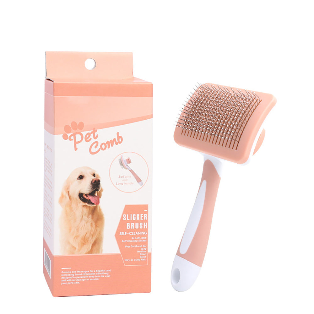 Self Cleaning Slicker Brush For Dogs, Cats - puphub