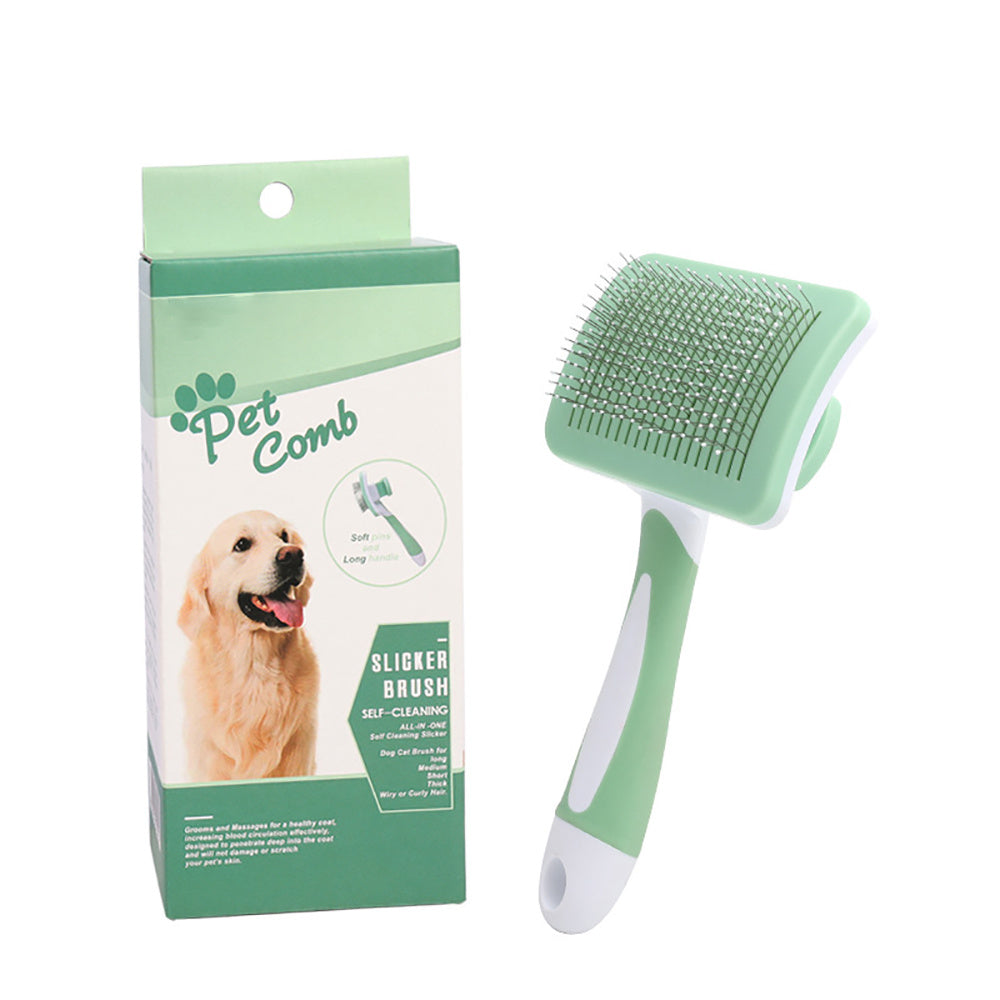 Self Cleaning Slicker Brush For Dogs, Cats - puphub