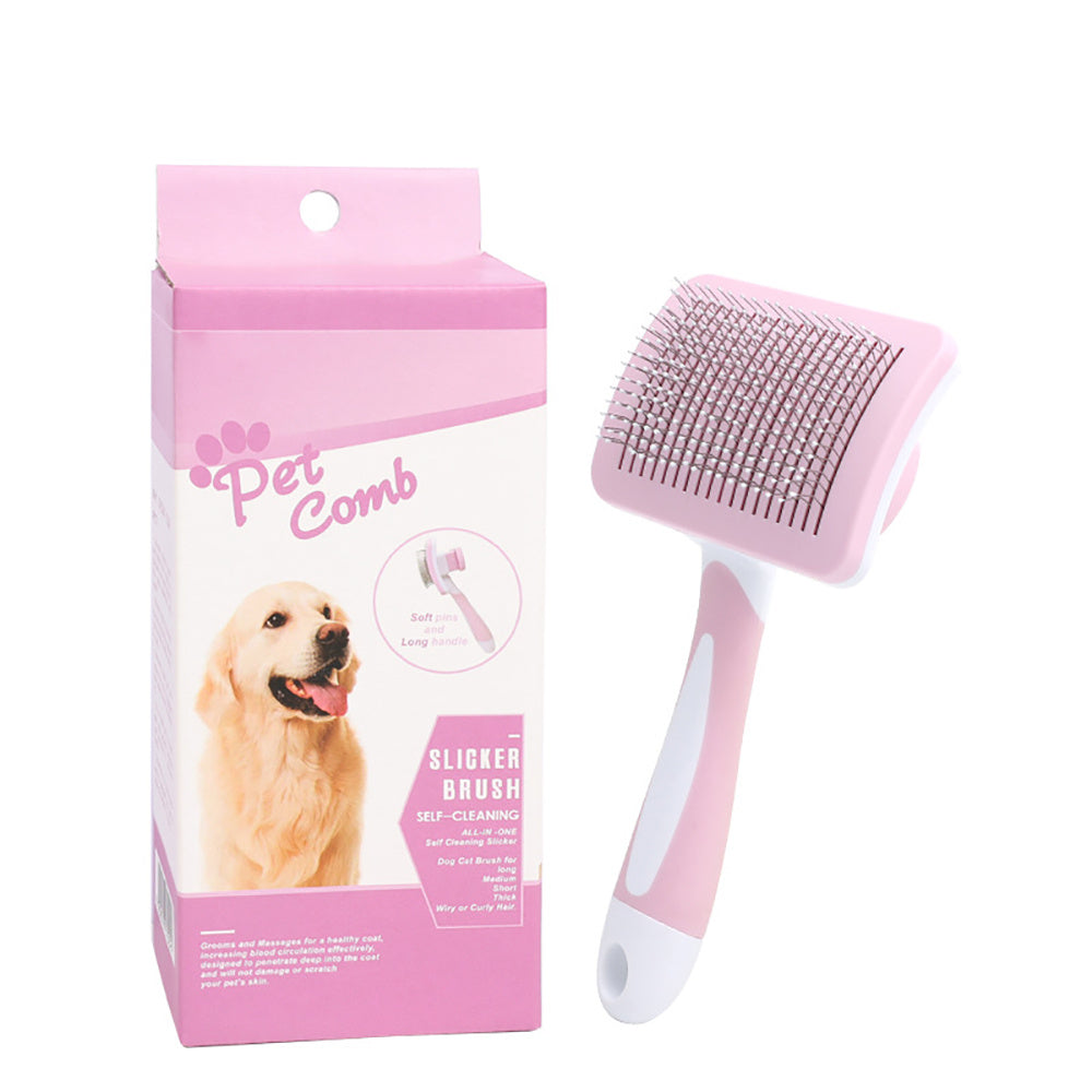 Self Cleaning Slicker Brush For Dogs, Cats - puphub