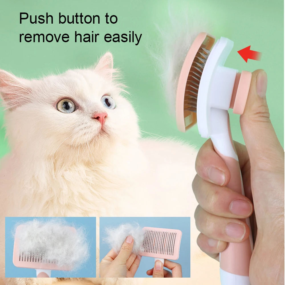 Self Cleaning Slicker Brush For Dogs, Cats - puphub